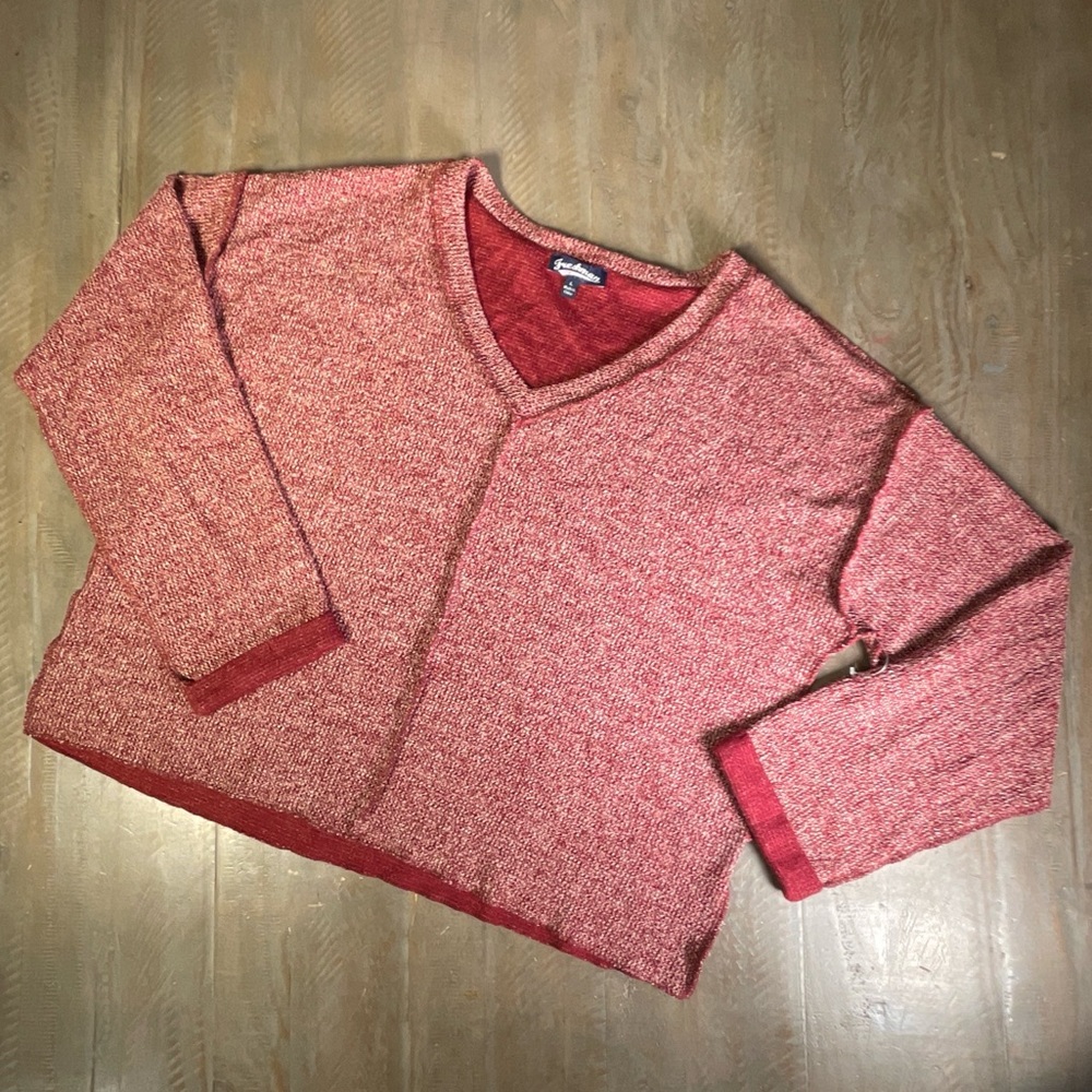 Freshman red thermal flannel shirt top L